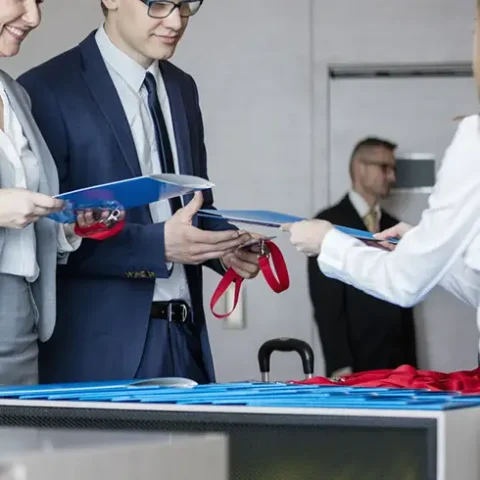 blue convention folders